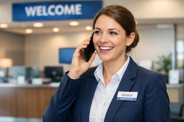 Happy Banking Employee Mobile-2